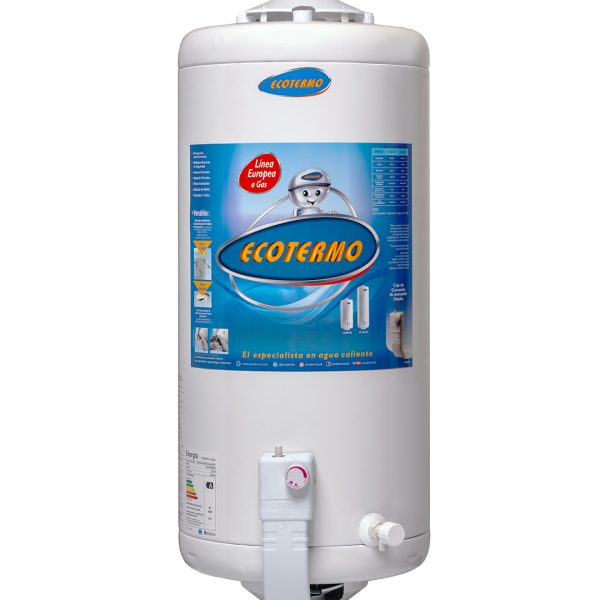 Termotanque Ecotermo Europeo de 80 litros gas natural