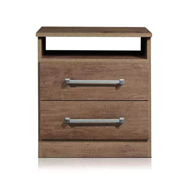 Mesa de luz Ricchezze Trio 2 cajones nebraska