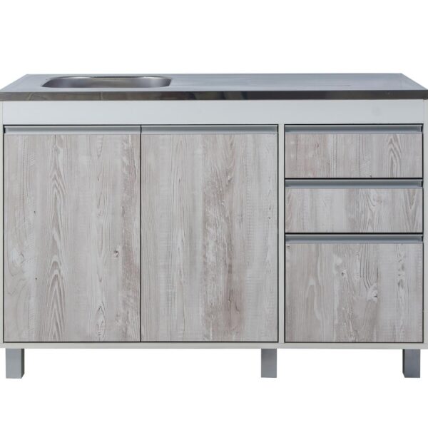 Bajo Mesada Ricchezze Sorrento 120 (2 puertas, 3 cajones) sin bacha